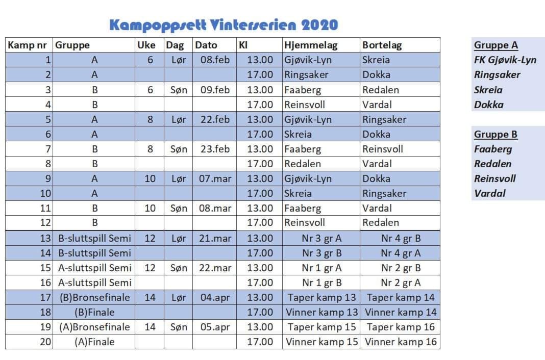 Vinterserien 2020 er i gang.